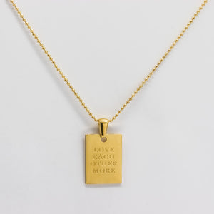Open the image in a slideshow, Square Engraved Necklace 

